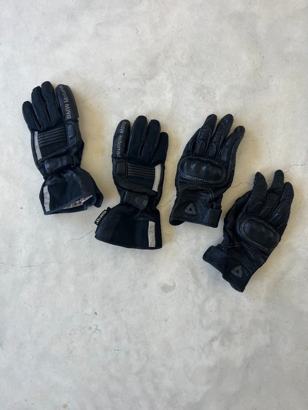 BMW Motorrad + REV’IT! Leather Motorcycle Gloves Bundle, Sz Small